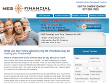 Tablet Screenshot of megfinancial.com